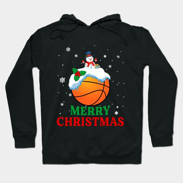 Merry Christmas Basketball Xmas Gift Hoodie by Dunnhlpp